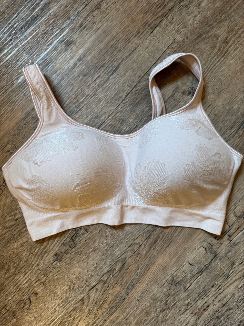 Bali Light Blush Floral Jacquard Wireless Bra